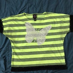 Self esteem girls green shirt w/ butterfly